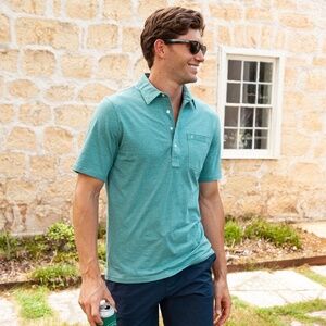 Criquet Shirts Top-Shelf Players Shirt - Bluegrass Microstripe Size mm